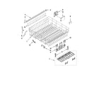 Whirlpool WDT910SSYW0 upper rack and track parts diagram