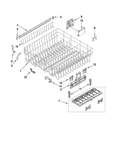 Upper rack and track parts