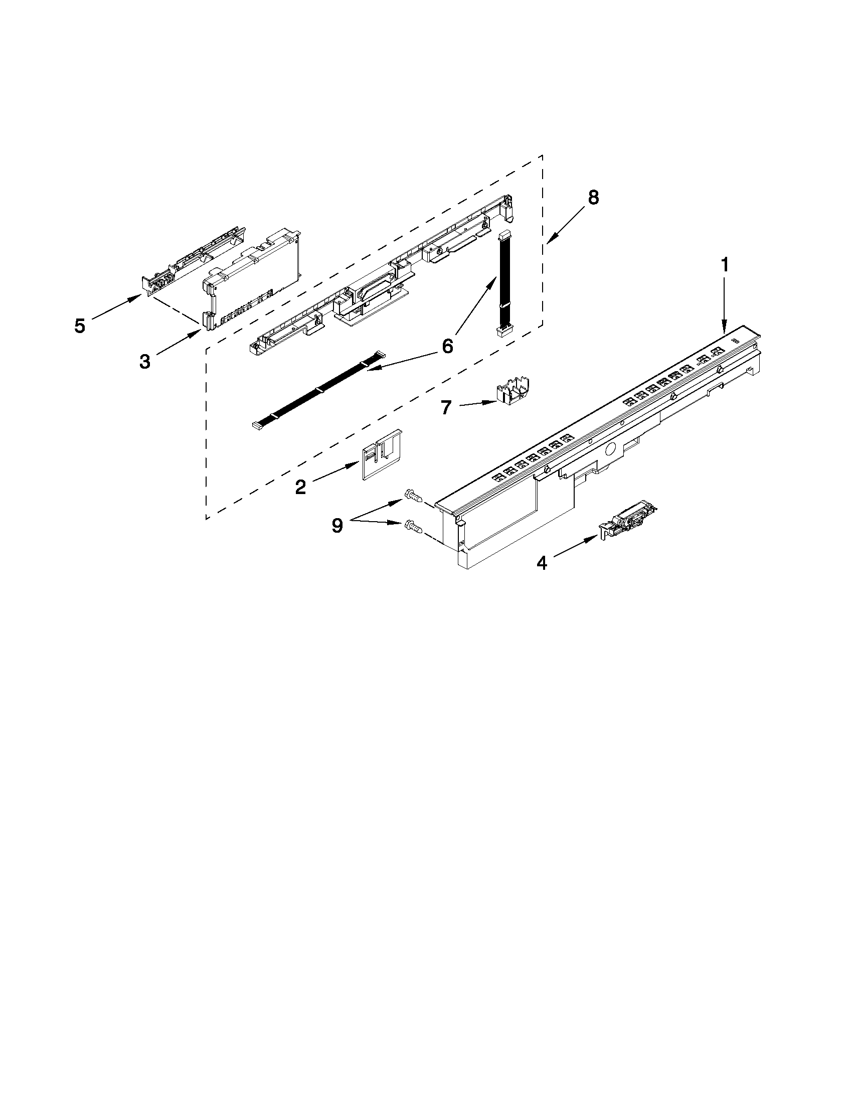 Control panel and latch parts