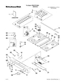 Cooktop, burner and grate parts