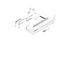 Whirlpool WDF775SAYB0 control panel and latch parts diagram