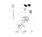Whirlpool WDF750SAYW1 pump and motor parts diagram