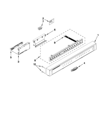 Control panel and latch parts