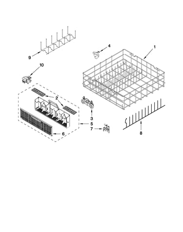 Lower rack parts
