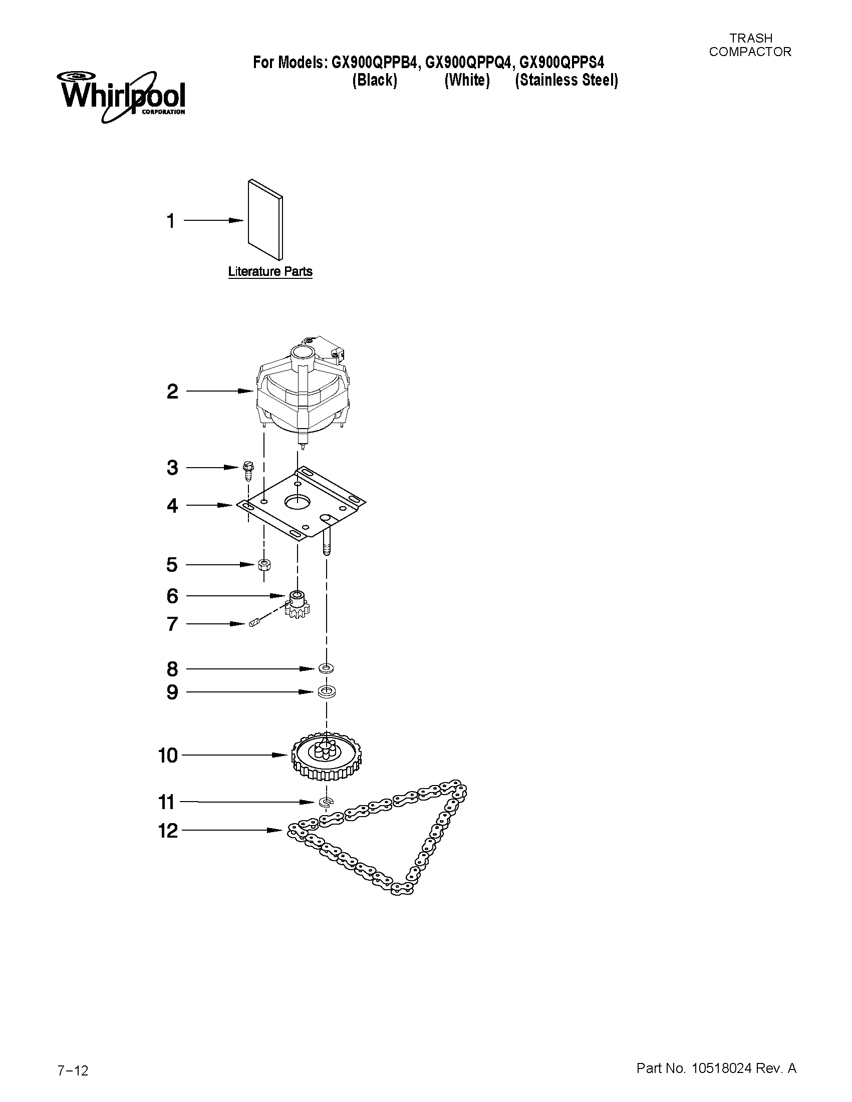 Motor and drive parts