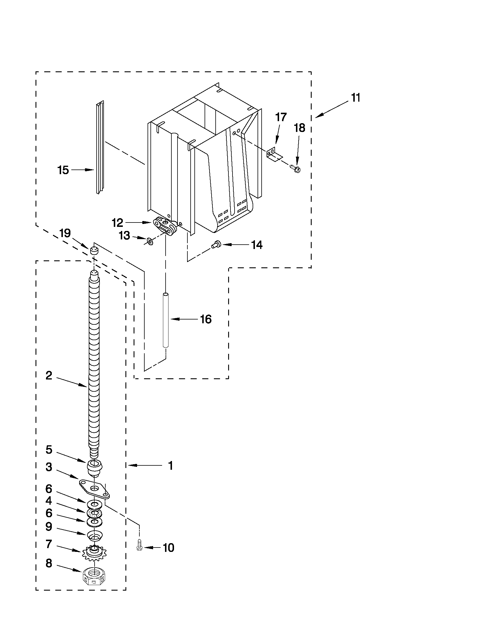 Powerscrew and ram parts