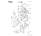 Whirlpool WTW8600YW1 top and cabinet parts diagram