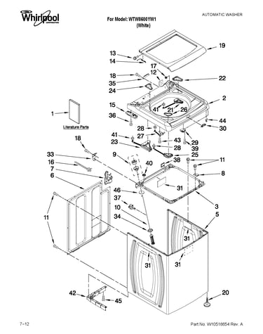 Top and cabinet parts