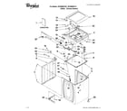 Whirlpool WTW8800YC1 top and cabinet parts diagram