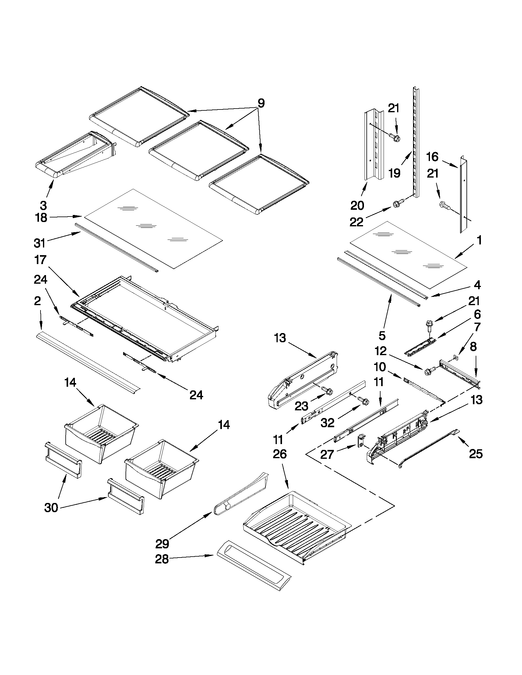 Shelf parts