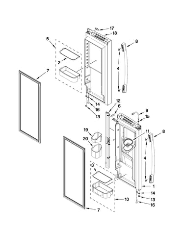 Refrigerator door parts