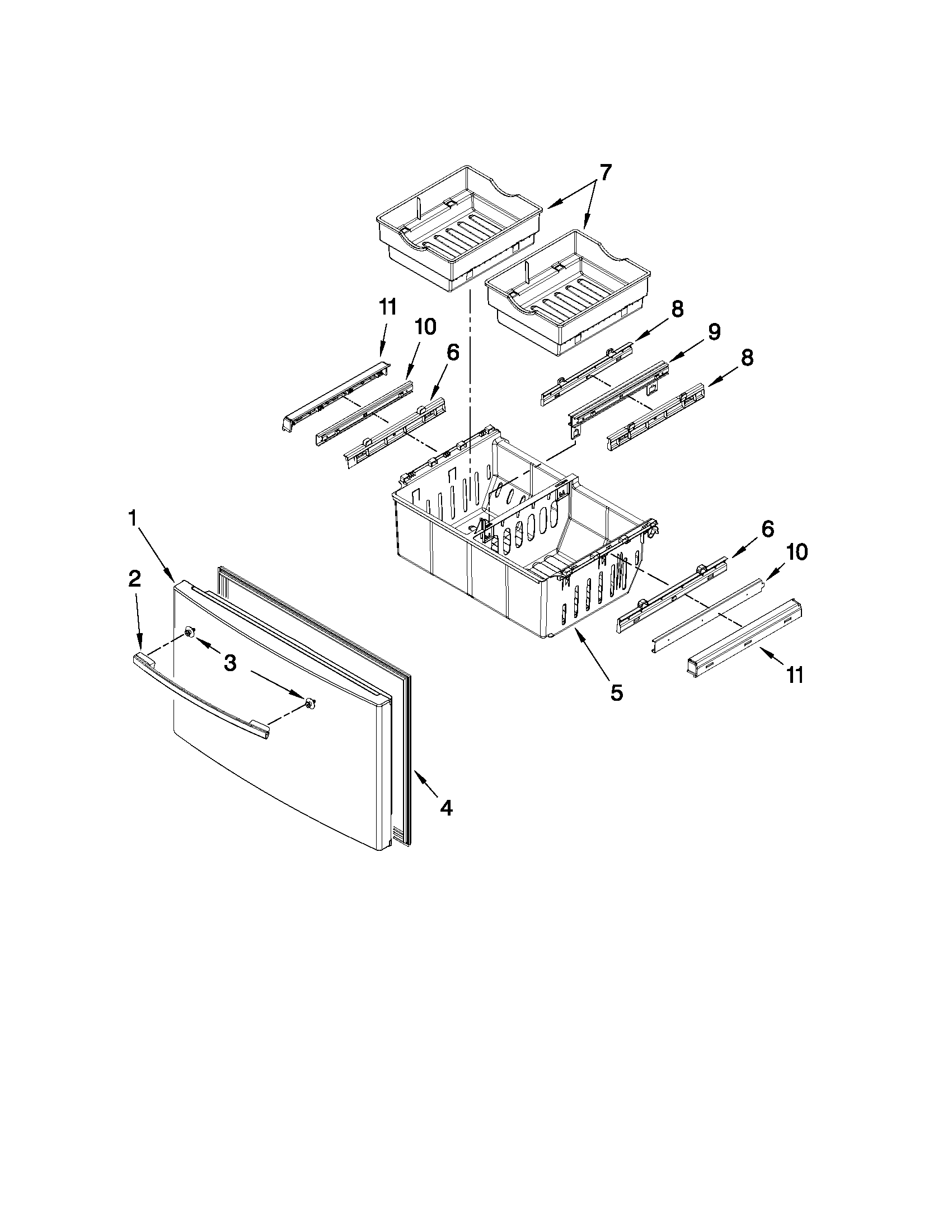 Freezer door parts