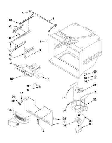 Freezer liner parts