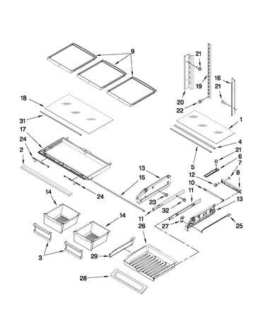 Shelf parts