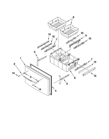 Freezer door parts