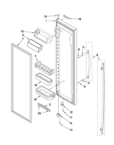 Refrigerator door parts