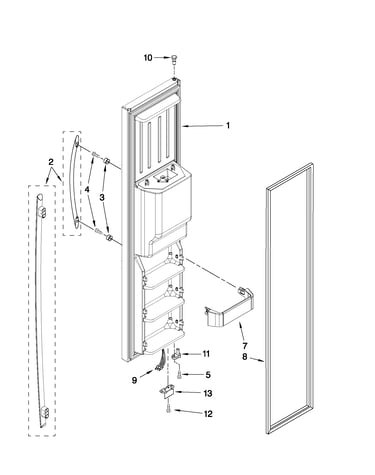 Freezer door parts
