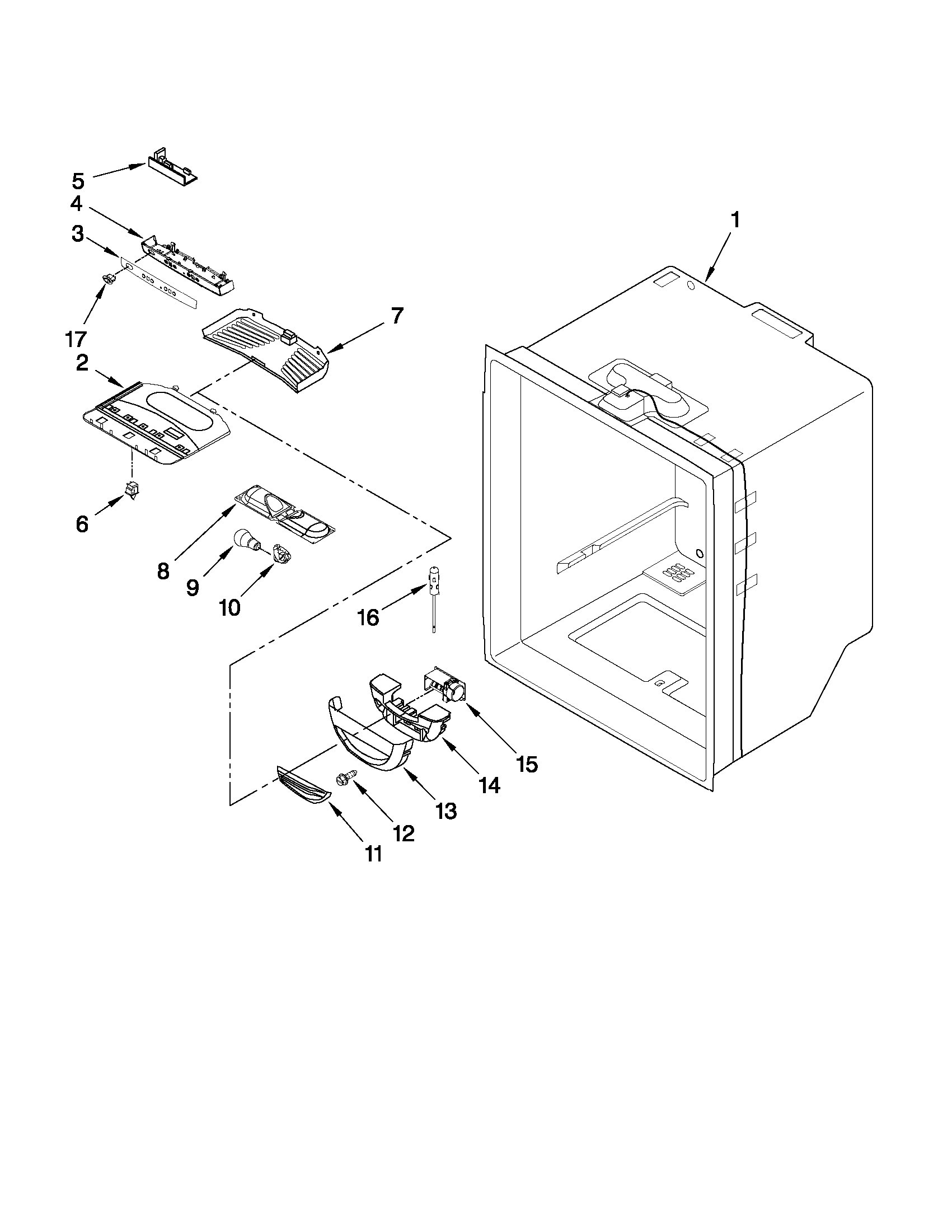 Refrigerator liner parts