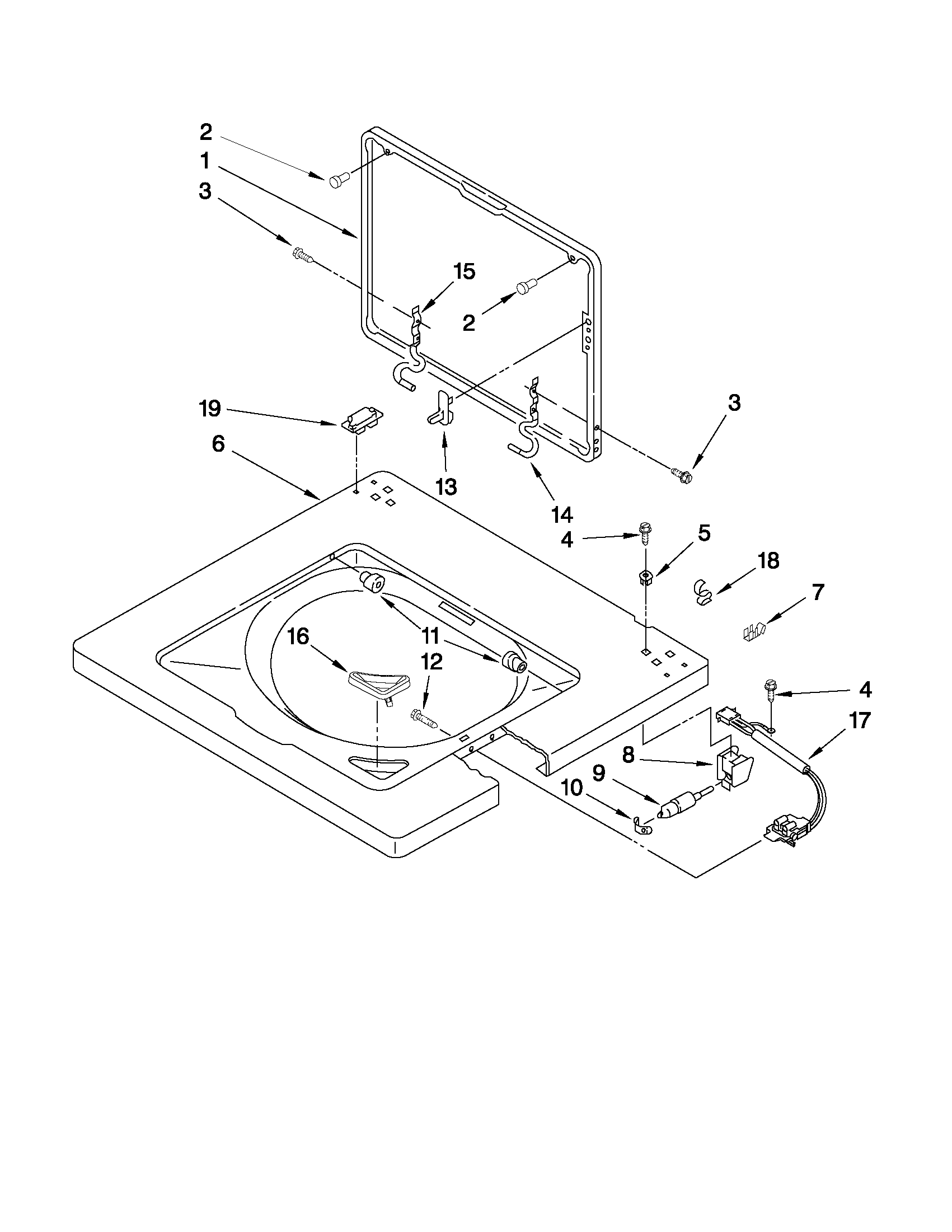 WASHER TOP AND LID PARTS