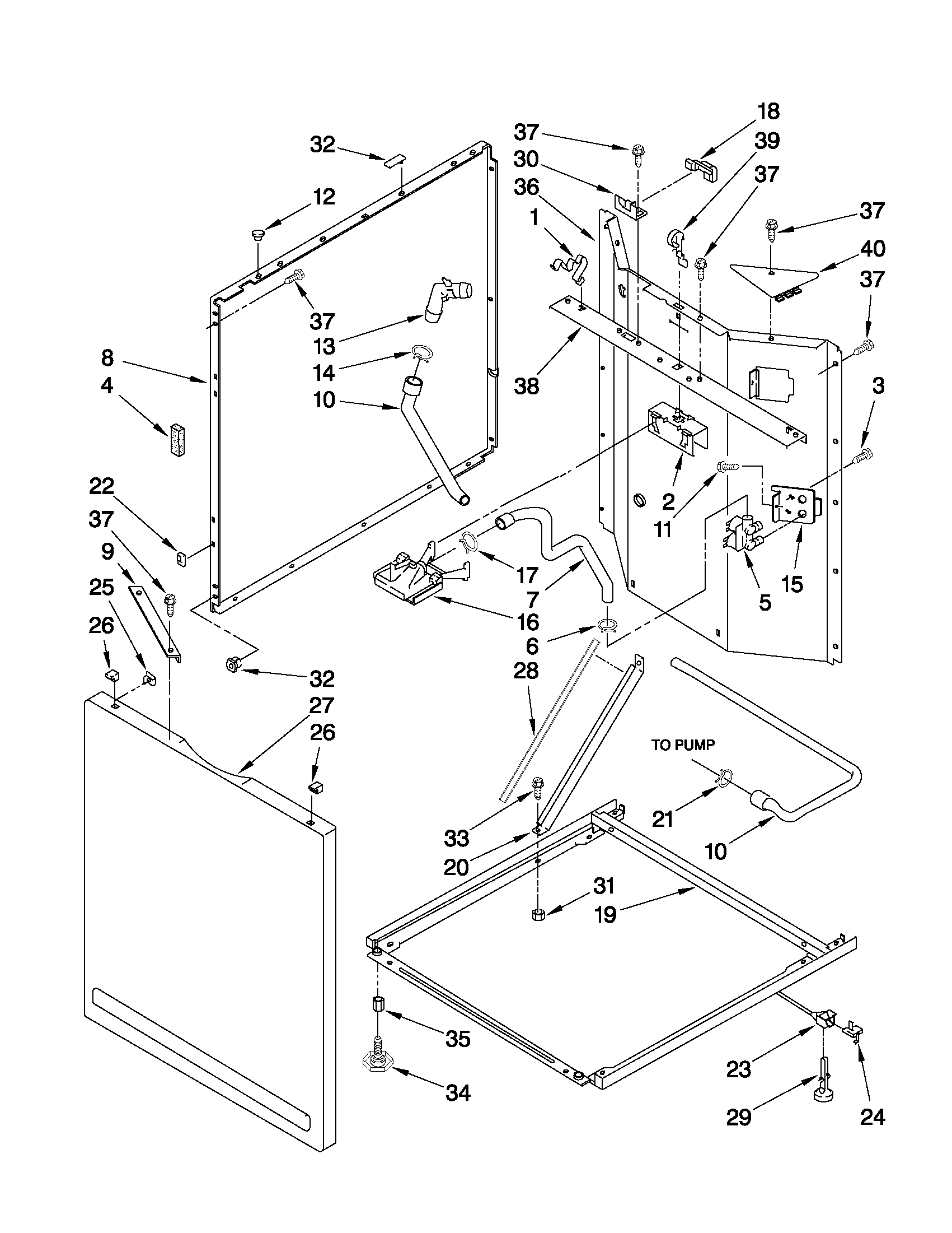 WASHER CABINET PARTS