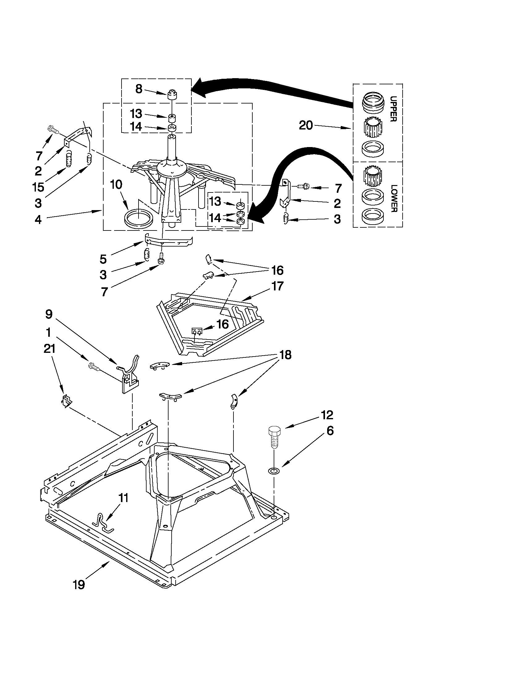 Machine base parts