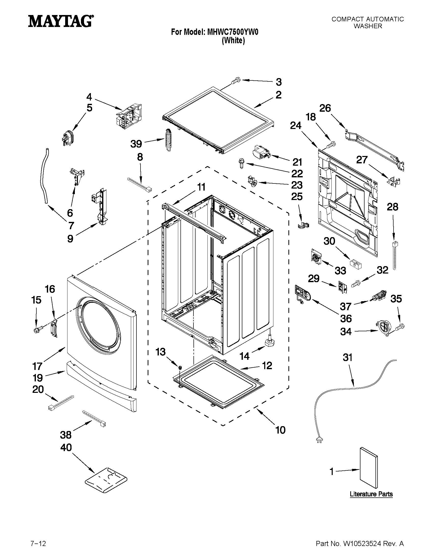 Top and cabinet parts