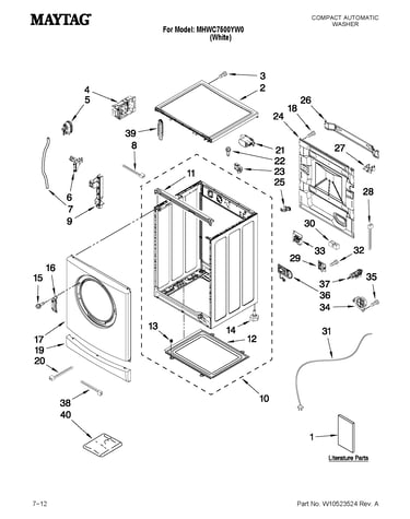 Top and cabinet parts
