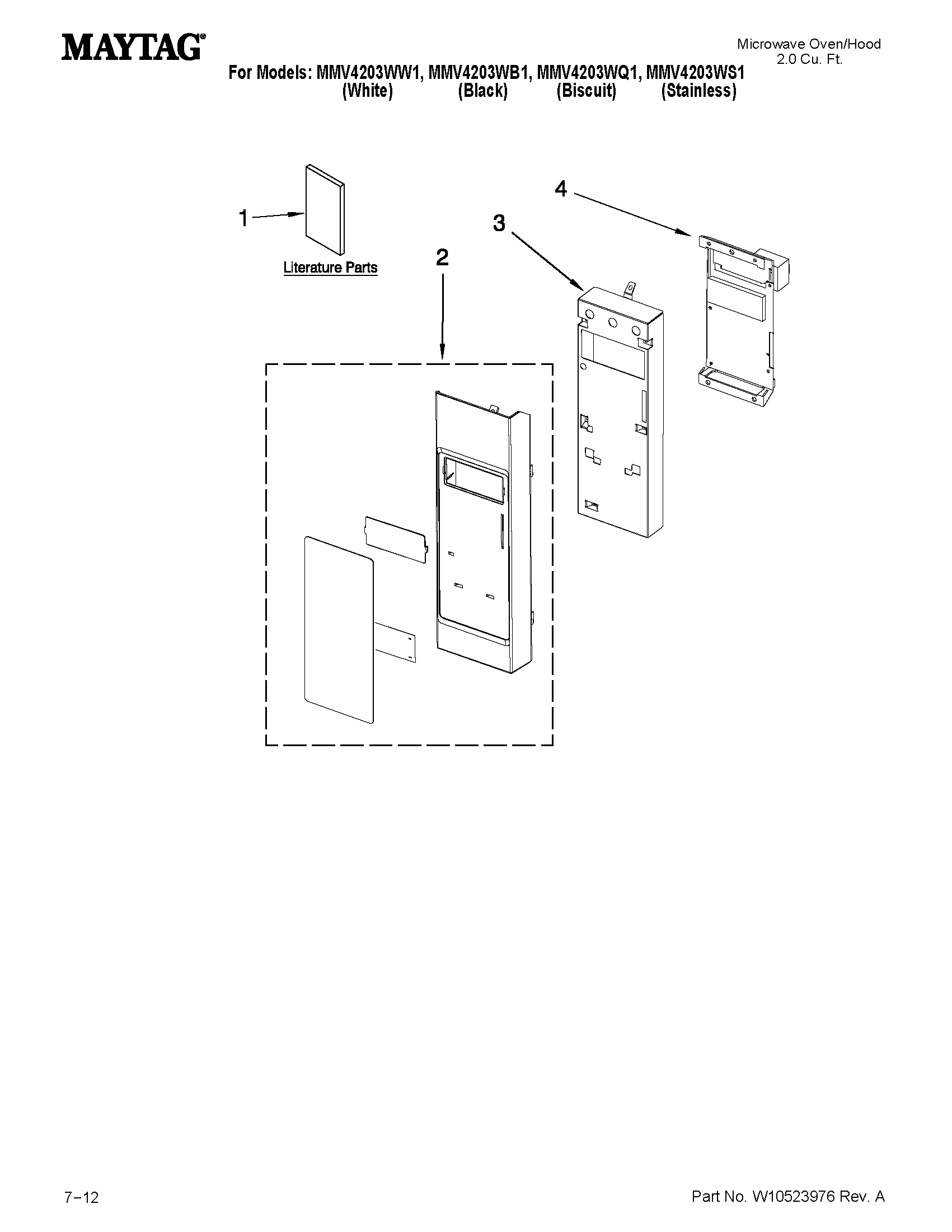 Control panel parts