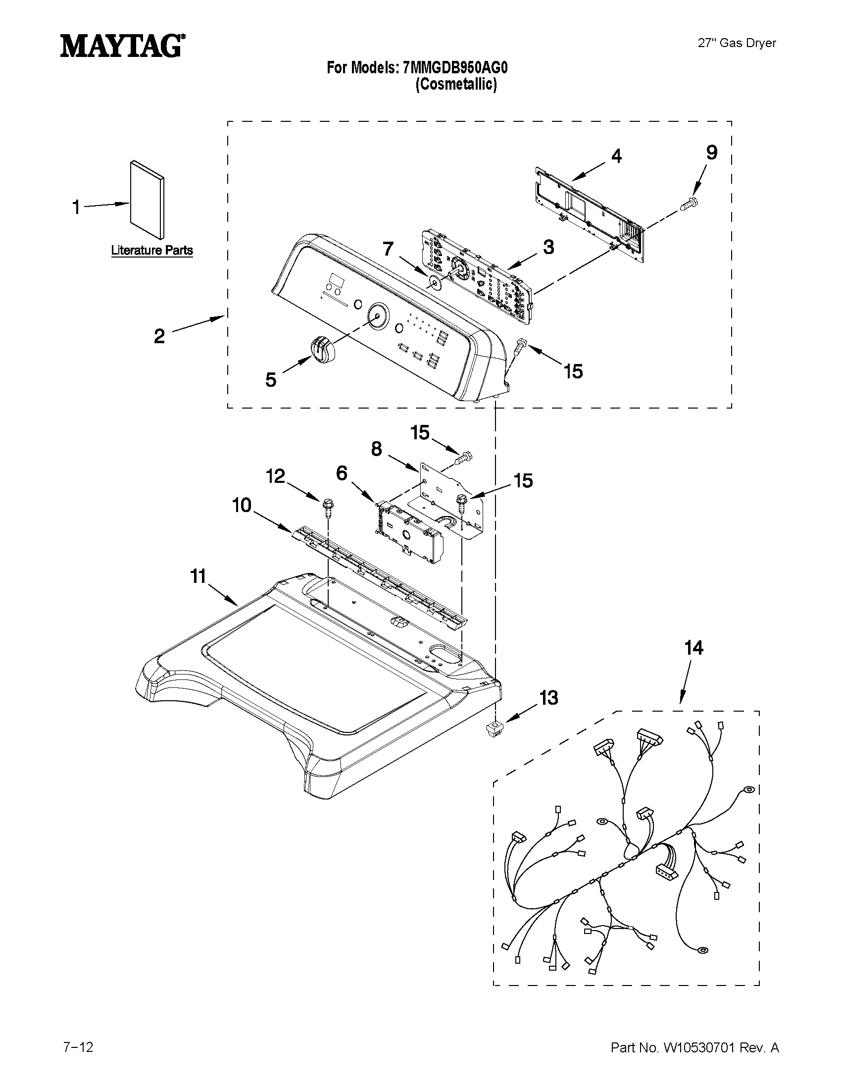 Top and console parts