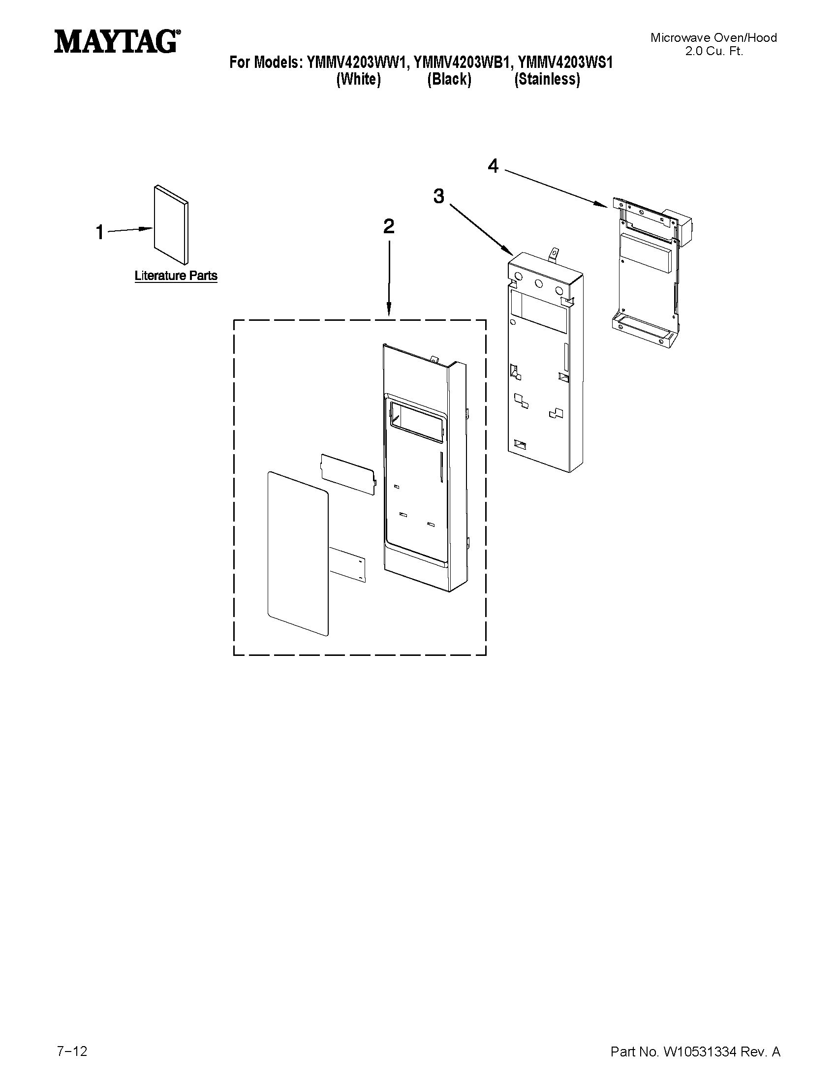 Control panel parts