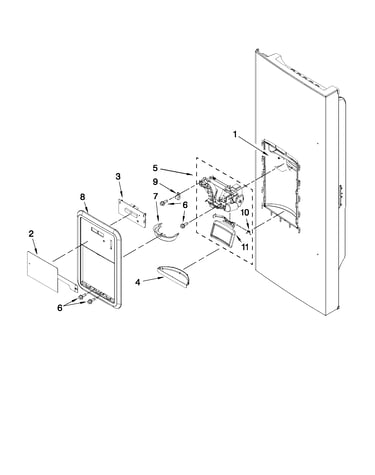 Dispenser front parts