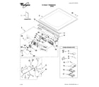 Whirlpool YWED9200SQ2 top and console parts diagram