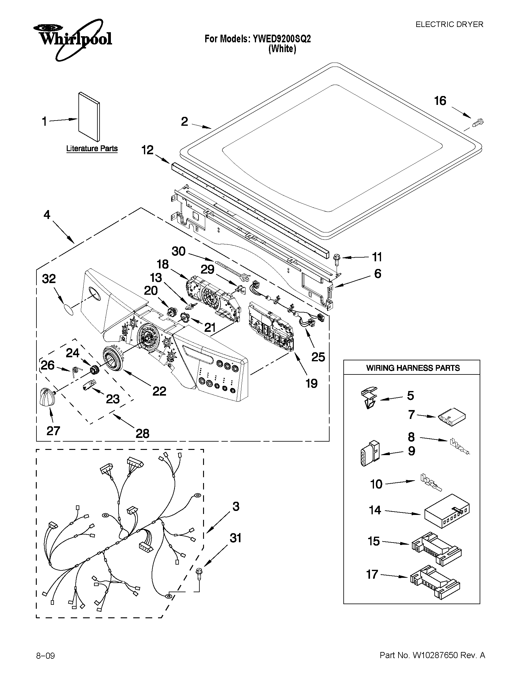 Top and console parts