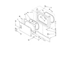 Whirlpool WGT3300XQ0 dryer front panel and door parts diagram