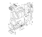 Whirlpool WGT3300XQ0 dryer bulkhead parts diagram