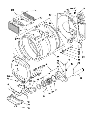 Dryer bulkhead parts