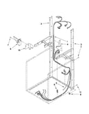 Dryer support and washer harness parts