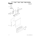 Whirlpool WDF510PAYT0 door and panel parts diagram