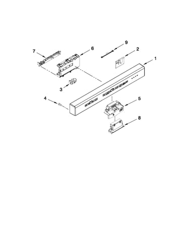 Control panel and latch parts