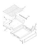 Drawer and rack parts