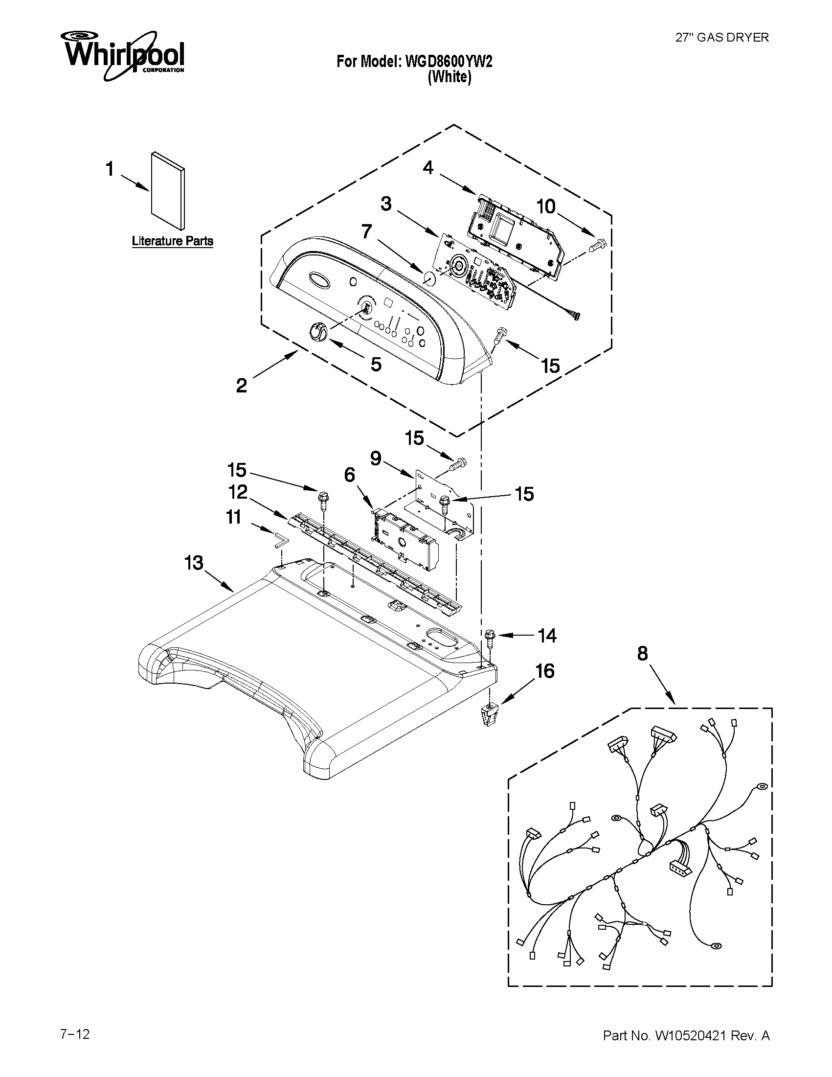 Top and console parts
