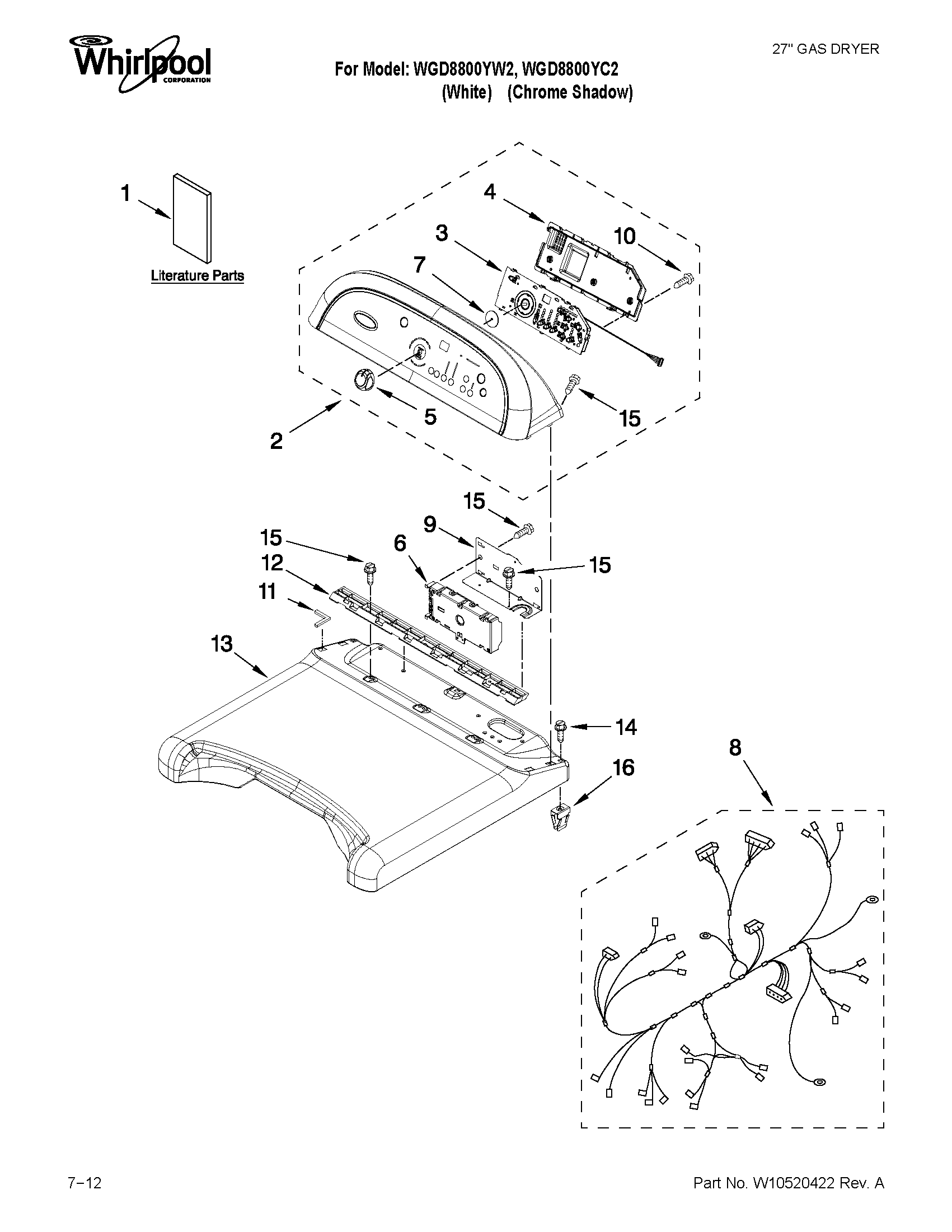 Top and console parts