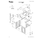 Whirlpool WTW4850XQ3 top and cabinet parts diagram