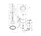 Whirlpool WTW4850XQ3 basket and tub parts diagram
