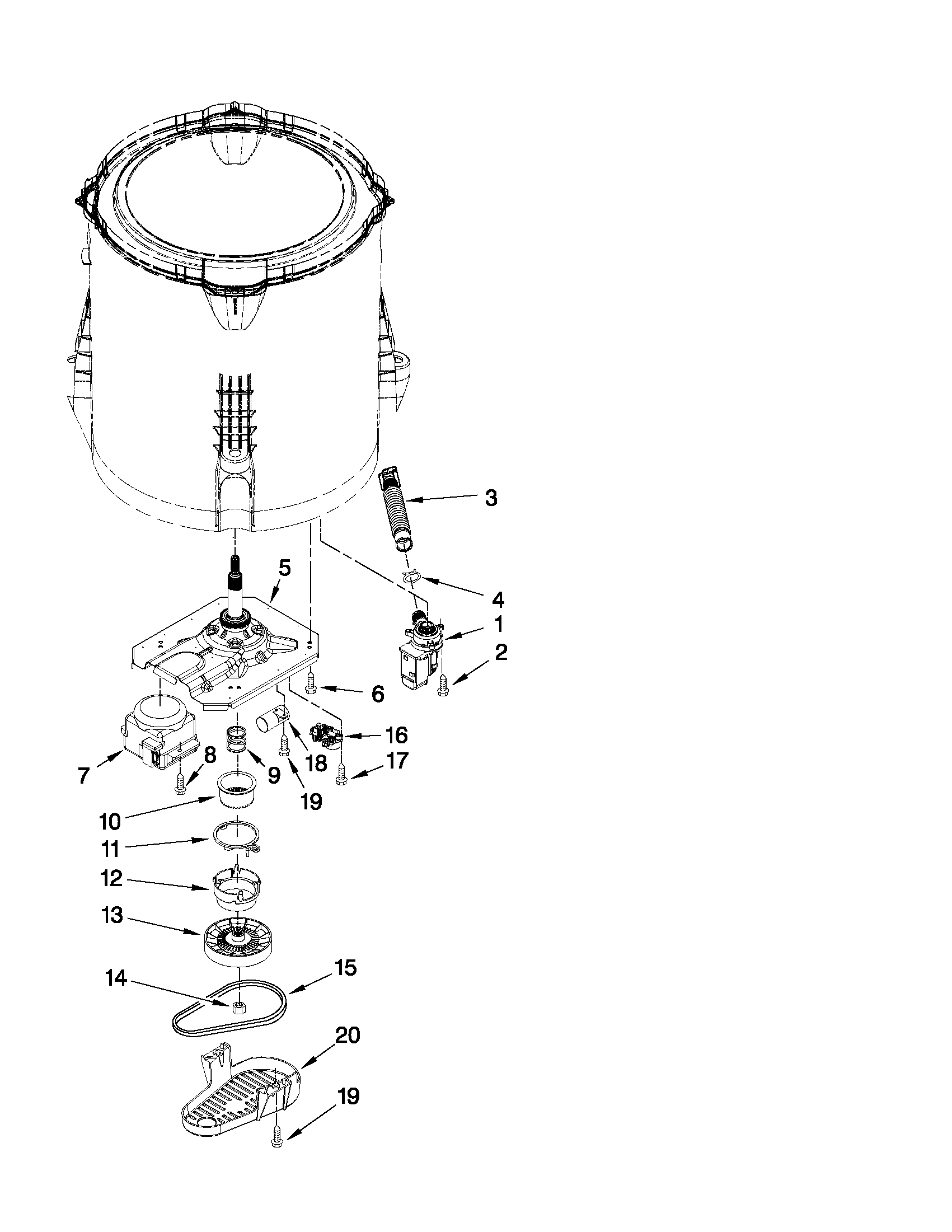 Gearcase, motor and pump parts