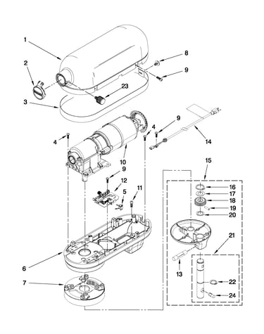 Case, gearing and planetary unit