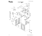 Whirlpool WTW4900AW0 top and cabinet parts diagram