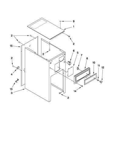 Cabinet and control parts