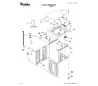 Whirlpool 7MWTW1812AW0 top and cabinet parts diagram