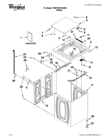 Top and cabinet parts